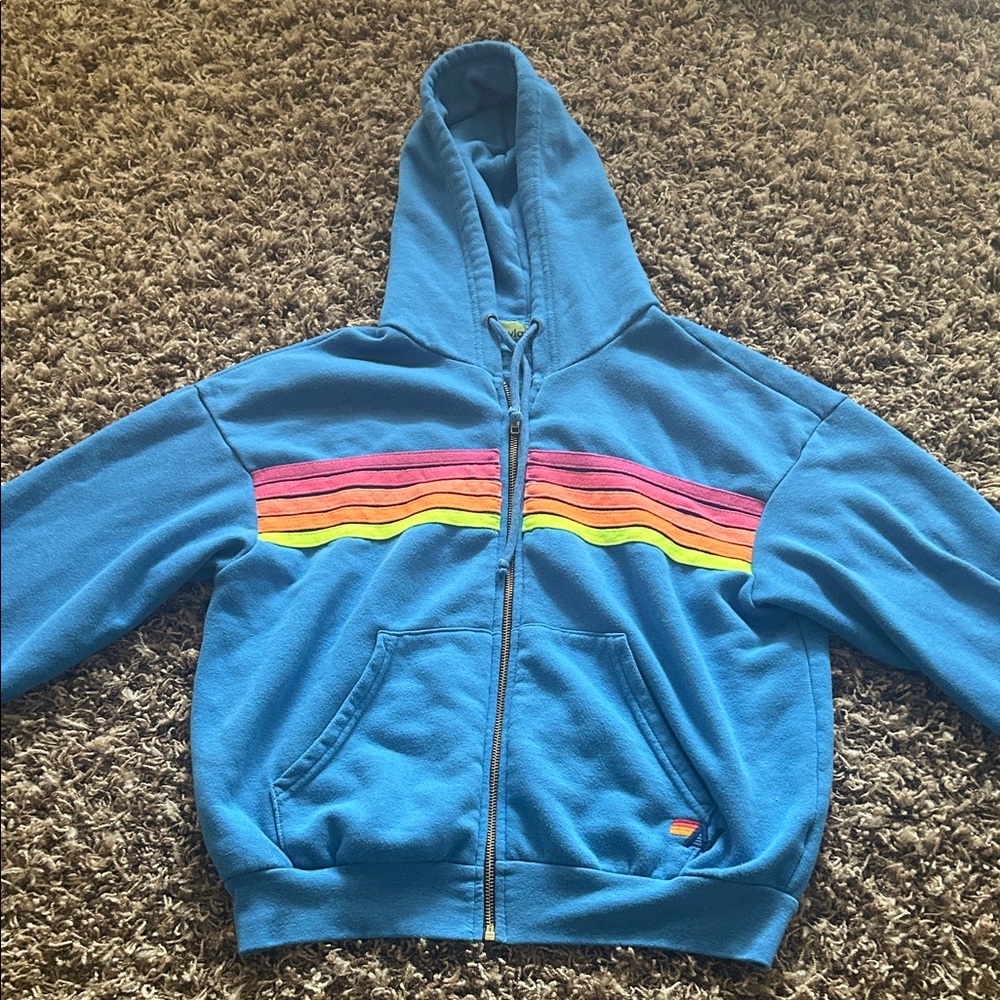 Aviator Nation relaxed zip hoodie